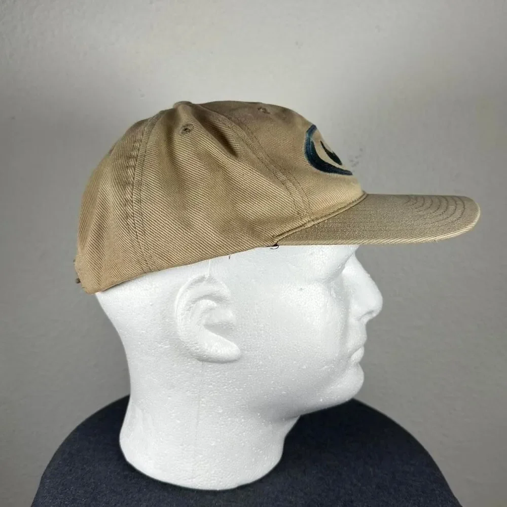 Vintage Nike Men's Tan and Cream Hat